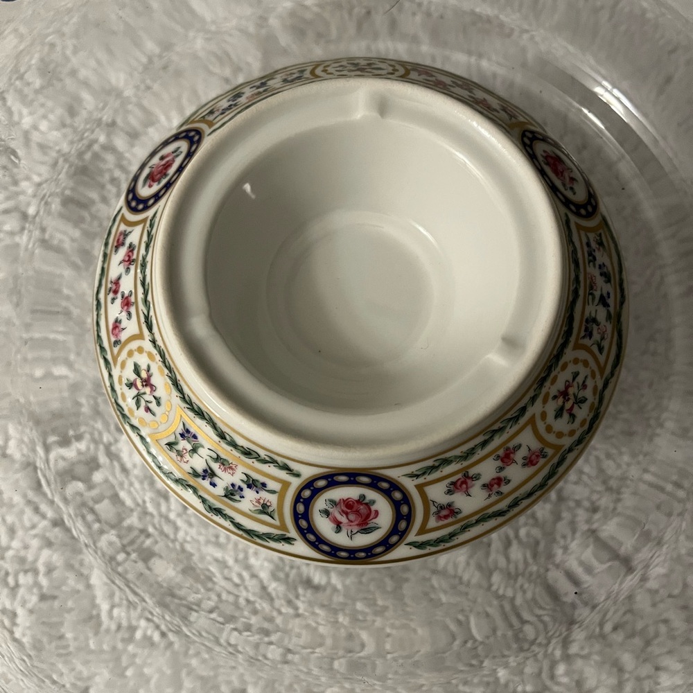 Haviland Limoges ‘Louveciennes’ Porcelain Cigar Ashtray or Trinket Display RARE